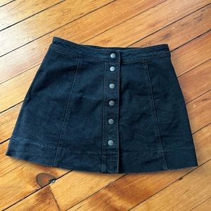 Madewell Black Denim Mini Skirt